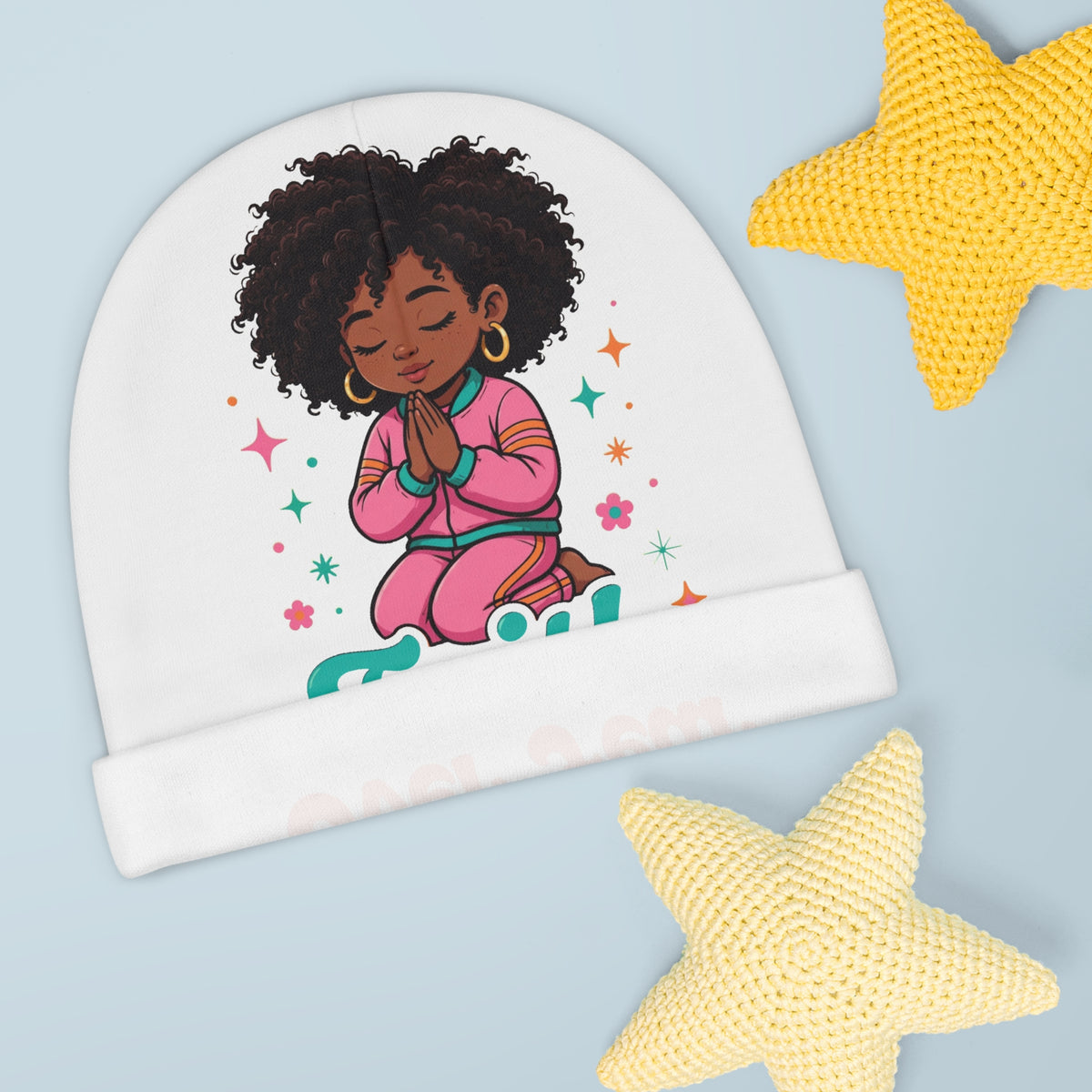 Faith Over Fear Baby Beanie (AOP)