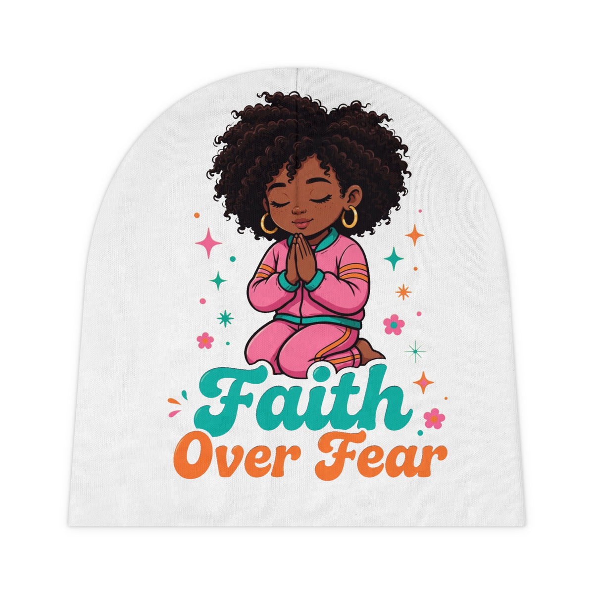 Faith Over Fear Baby Beanie (AOP)